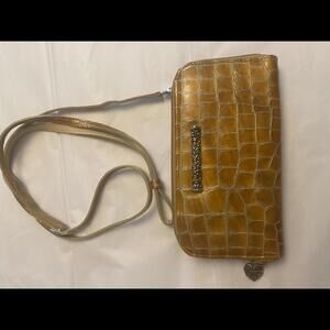 Brighton Croc-Embossed Clutch Bag